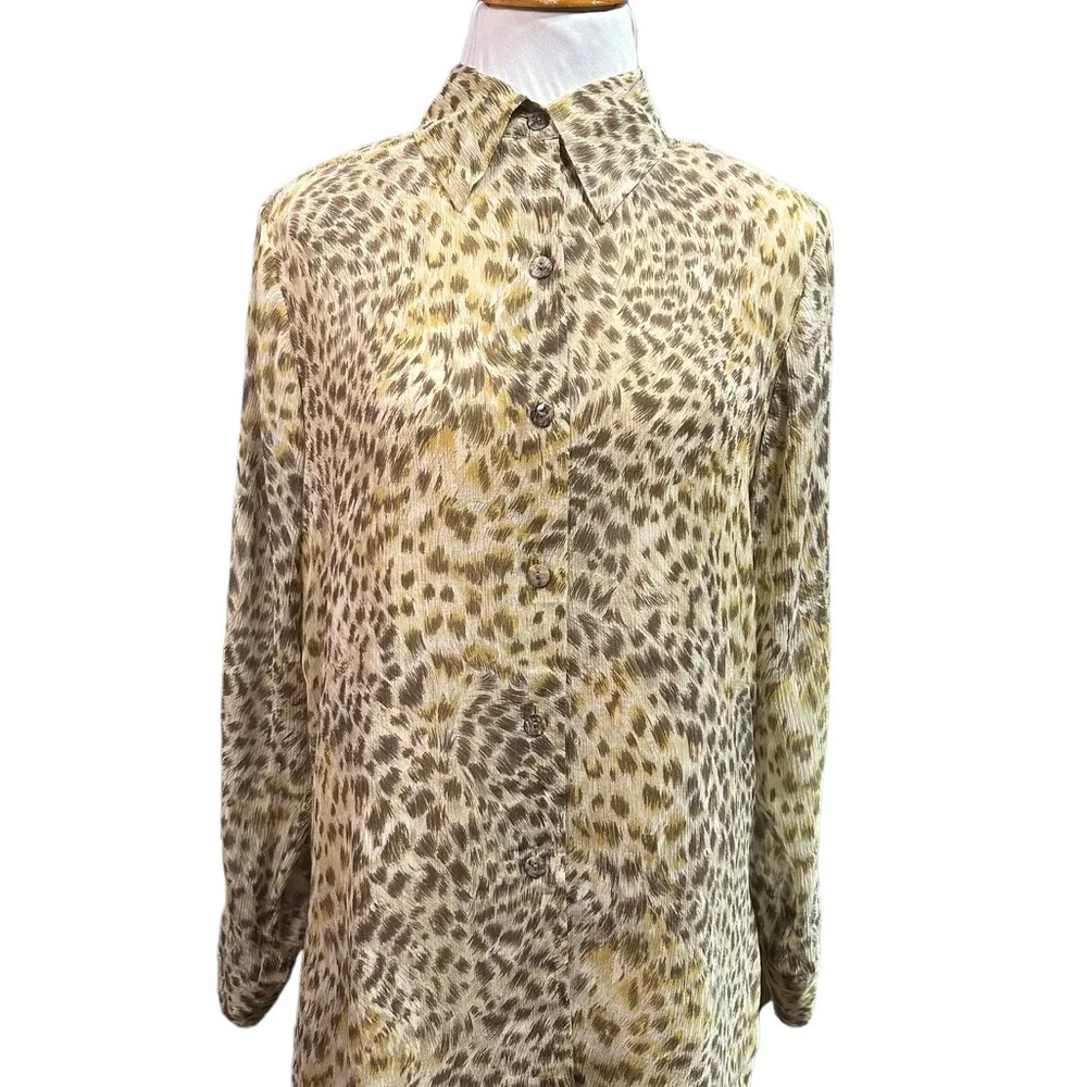 Linea by Louis Dell’Olio Animal Print Silk Blouse and Skirt - Picture 6 of 10